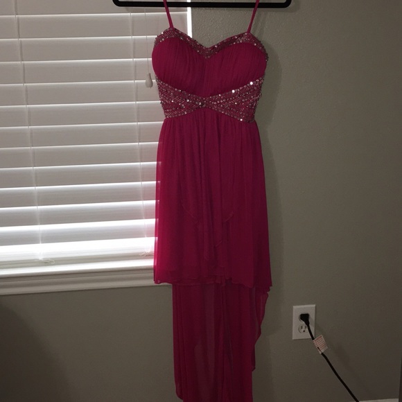 dark pink homecoming dresses